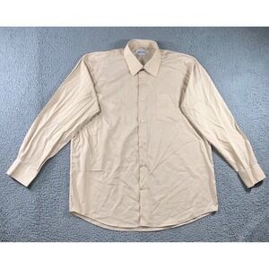 Berlioni‎ Italy Dress Shirt Men 2XL Long Sleeve Button Up Cotton Blend Classic